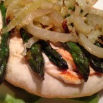 Dinner Idea:Open face pita sandwich with spicy sambal hummus, roasted asparagus and roasted fennel. #wowmoment #whatsfordinner #yum