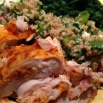 Dinner Idea: Roast piri piri pepper chicken with feta and herb Cous Cous and spinach! #wowmoment #whatsfordinner #yum #spicyhot