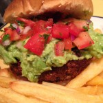 Dinner Idea:Black pepper crusted burgers with fresh guacamole and salsa! Don't forget the fries! #whatsfordinner #wowmoment #yum