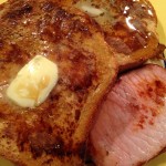 Dinner Idea:Whole wheat cinnamon and nutmeg French Toast with maple syrup and smoked #ham steaks and grapefruit in star anise syrup! #breakfastfordinner #wowmoment #whatdfordinner #weekdaysupper #food #fresh