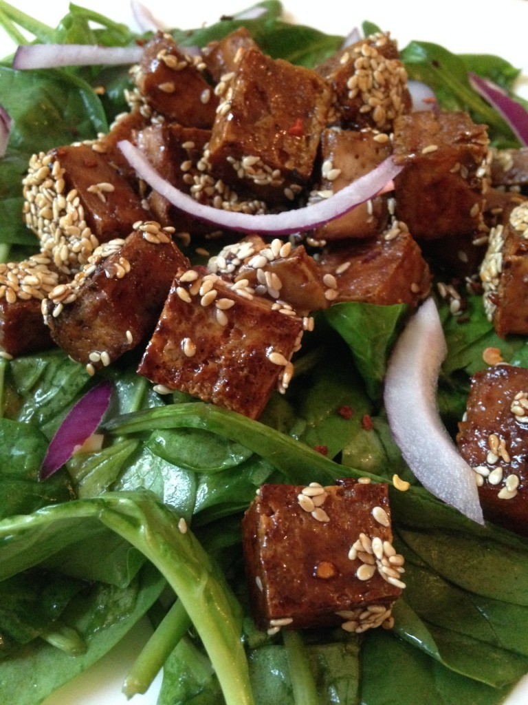 honey and sesame tofu