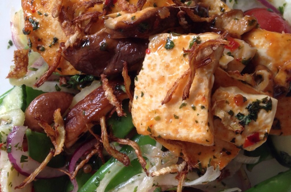 Chilli Tofu and Shiitake Thai Salad!