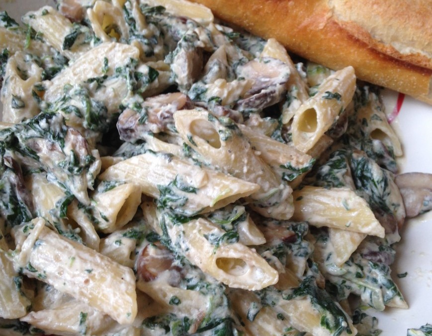 Penne with Spinach and Ricotta