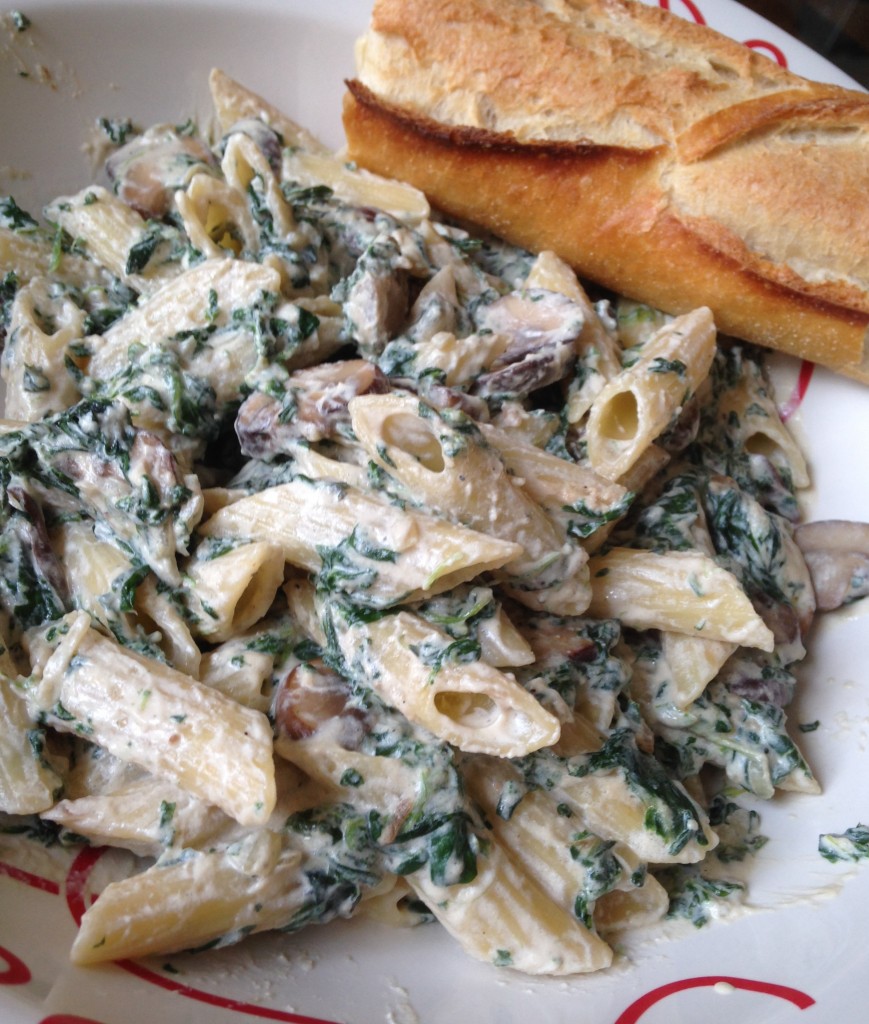 Penne with Spinach and Ricotta - The Culinary Exchange