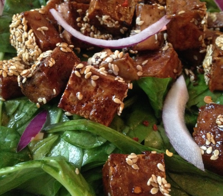 Honey and Sesame Tofu! Easy and Delicious!