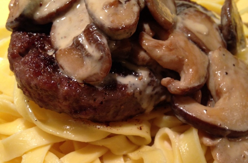 Behold The Power of Beef, Sauce and Noodles-Chopped Steak!