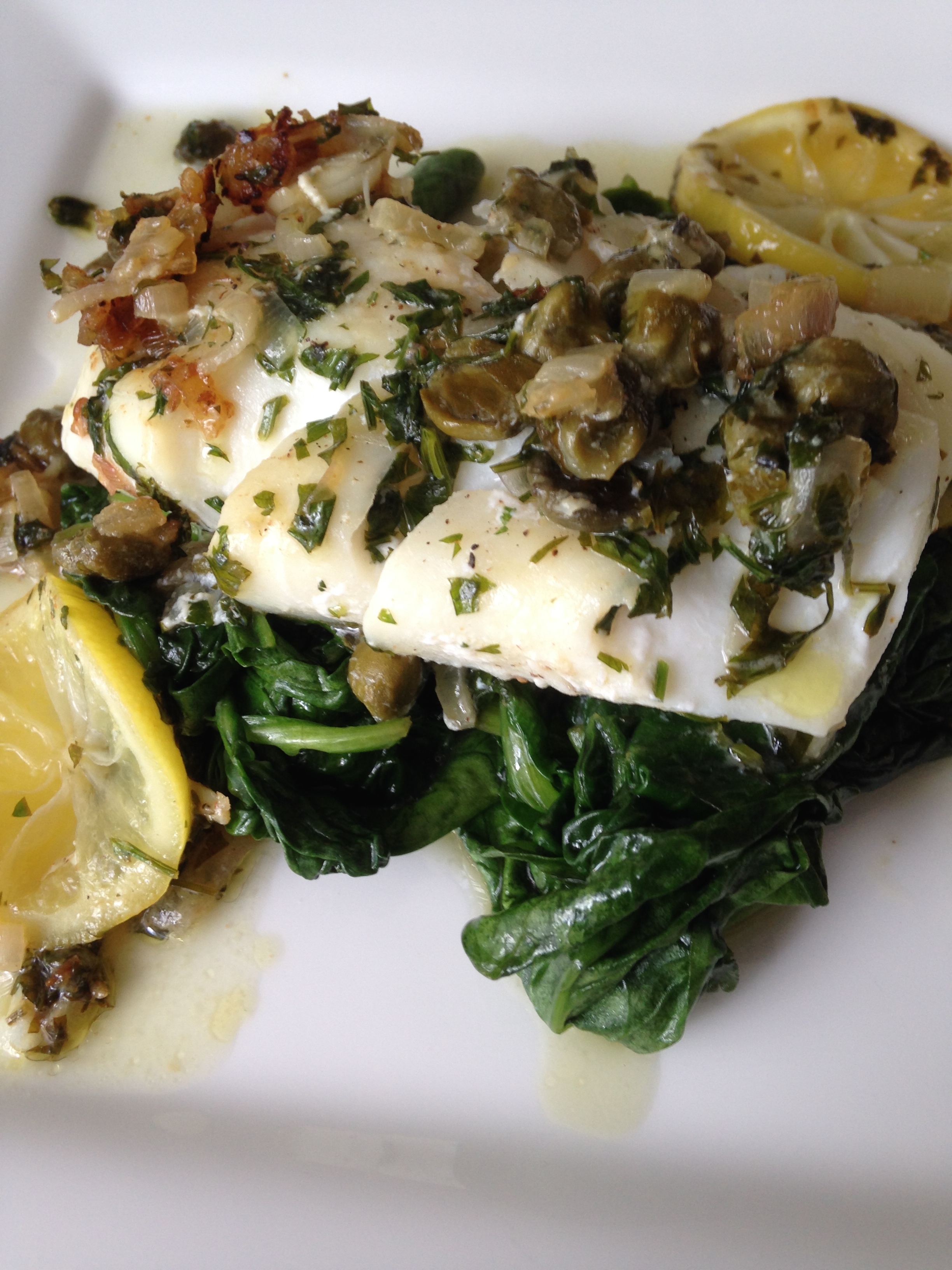 Cod with Lemon and Capers