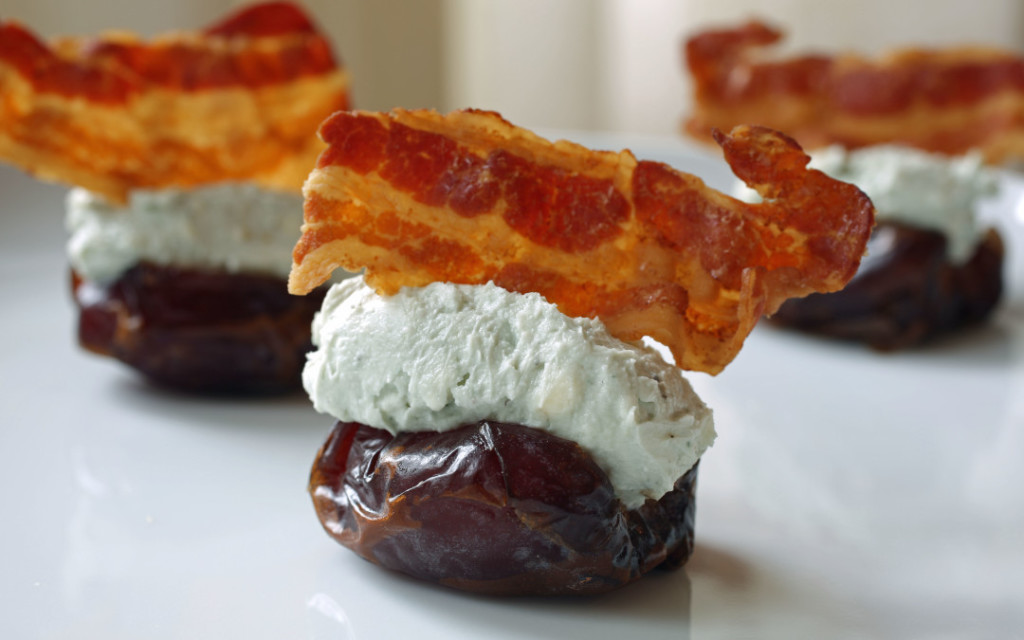 holiday party food ideas stuffed dates