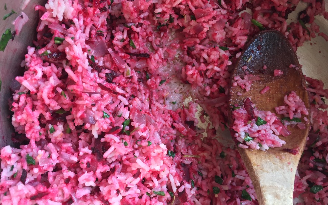 Carrie in the Kitchen: Red Beets and Rice