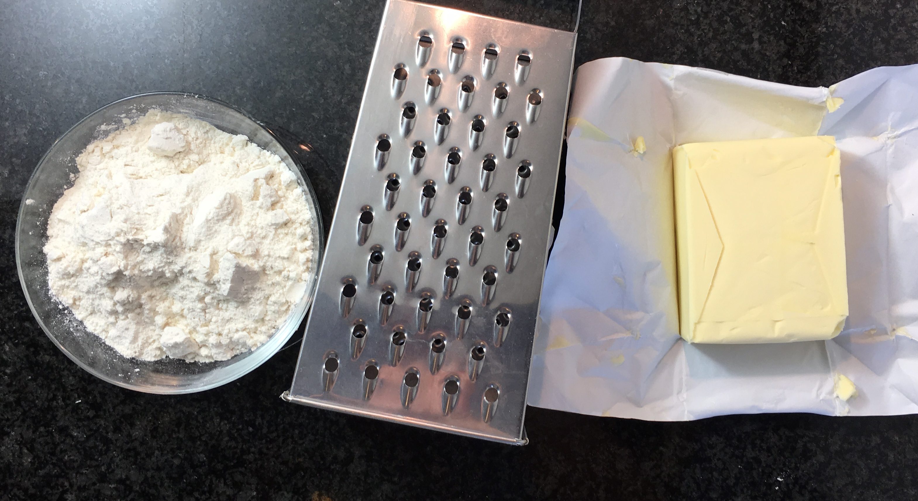 how to cut butter into flour