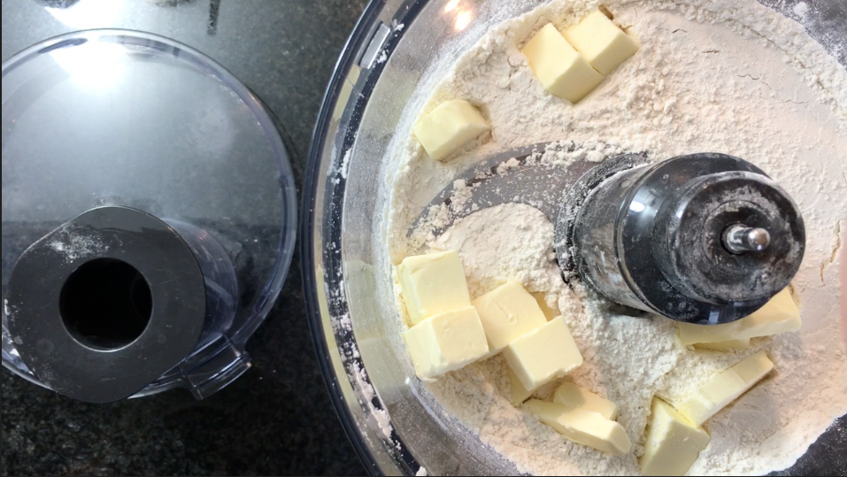 how to cut butter into flour