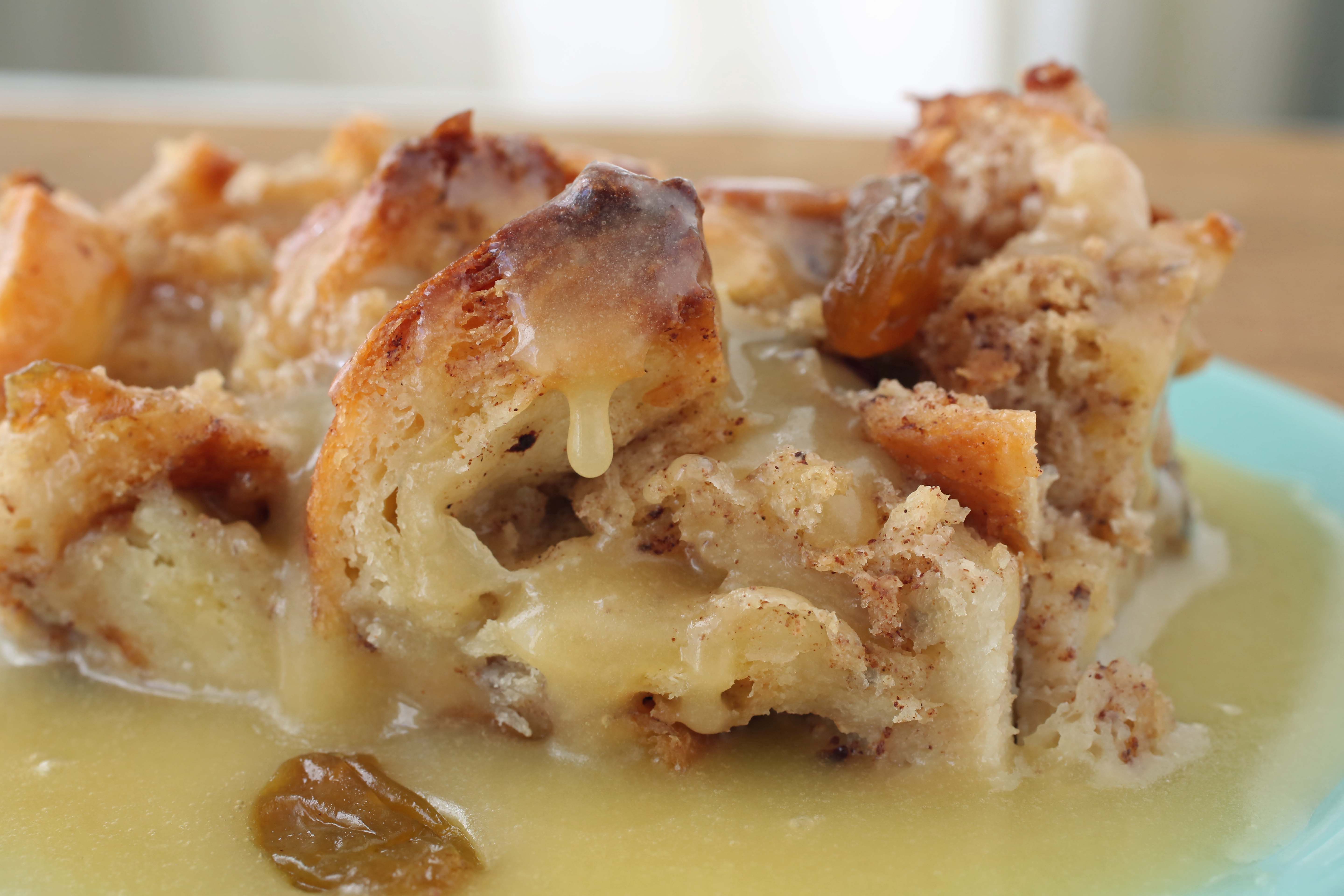 bread pudding with rum sauce